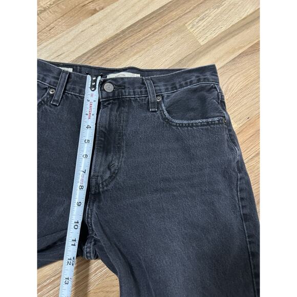 Levi's Premium Jeans Women's 28 Baggy Dad Wide Leg Black Denim Grunge Retro - Picture 8 of 11